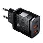 Ātrais lādētājs 30W 2xUSB + USB-C QC3.0 PD3.0, melns CCXJ-E01 6953156207295