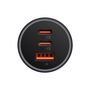 Automašīnas ātrais lādētājs 12-24V 65W USB + 2xUSB-C QC4+ PD3.0, tumši pelēks CGJP010013 6932172610289