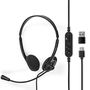 PC Headset | On-Ear | Stereo | USB Type-A / USB Type-C™ | Fold-Away Microphone | Black CHSTU110BK 5412810418558