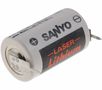 Litija baterija 1/2AA 3V 900mAh 14,5x25mm lodējama Sanyo 2pin CR14250/SANYO/L