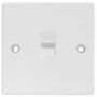 SHUTTERED KEYSTONE FACEPLATE, 1PORT, WHT KP-K1