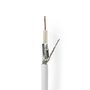 Coax Cable On Reel | RG6T | 75 Ohm | Double Shielded | ECA | 100.0 m | Coax | PVC | White | Reel CSBR4015WT1000 5412810306718