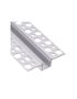 Anodēts aluminija profils LED lentei, ar baltu vāciņu, iegremdējams,  DEOLINE P, 2m DEOLINE-P-OP-2M-S 5900652149896