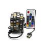 Led lenta  5Vdc 7.2W 100cm 30LED/m RGB USB ar kontorlieri HM-USB-RGB30-1