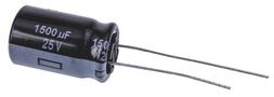 Zemas pretestības elektrolītiskais kondensators 1500uF 25V 105°C 12.5x20mm Panasonic RoHS M1500/25V