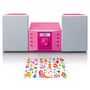 Micro set with CD FM radio AUX-IN stickers Pink MC-013PK 8711902044772