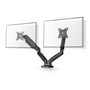 Desk Monitor Mount | Gas Spring | 2 Screens | 15 - 32 " | 75x75 / 100x100 | Full Motion MMDOSGS110BK 5412810419180