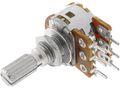 Потенциометр стерео логарифмический 220K металл RoHS P17SA-220K