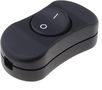 Tastatūras slēdzis, OFF-ON fiks, 2k. 3A/250VAC 60x30x19mm SPST, stiprināms pie vada, melns R13-901-BB