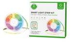 Viedais LED lentes komplekts, Wi-Fi, vadāms, 12V, 24W, 5m, 210lm/m, RGB+CCT, ūdensizturīgs IP64, TUYA / Smart Life, WOOX R5149 8435606715058