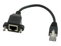 CAT6a RJ45 kontaktdakša - RJ45 paneļa skoket 500mm RJ45M-RJ45F/500mm