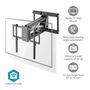 SmartLife Motorised TV Wall Mount | 37 - 75 " | Maximum supported screen weight: 35 kg | Rotatable | Minimum wall distance: 153 mm | Maximum wall distance: 485 mm | Remote controlled | ABS / Steel | Black TVWM5880BK 5412810450602