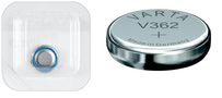 Baterija sudraba oksīda 362 (SR58, AG11, V362, SR721SW) 1.55V Varta V362 4008496245727; 4008496273287