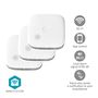SmartLife Smoke Detector | Wi-Fi | Battery Powered | Sensor life cycle: 10 year | EN 14604 | Max. battery life: 24 Months | 85 dB | White | 3 pcs WIFIDS21WT3 5412810464593