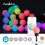 Viedā LED apgaismojuma virtene, 230Vac, 10,8m, 48 x Ø30mm LED, RGB+, Wi-Fi, SmartLife WIFILP02C48 5412810404292