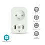 SmartLife Smart Plug | IP21 | Power meter | 3680 W | Type E (CEE 7/6) / 1x USB-C™ / 2x USB | 0 - 55 °C | Android™ / IOS | White | 1 pcs WIFIP151EWT 5412810448333