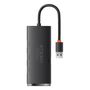 Centrmezgls USB-A 4xUSB 3.0 porti 25 cm, melns WKQX030001 6932172606183