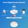 Dūmu sensors ZigBee TUYA, ar sirēnu 85 dB, balts, CR123A ZSD07 6976037361183
