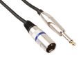 Profesionāls kabels XLR 3pin spraudnis - 6.3mm spraudnis mono 1.5m PAC116-1 5410329465247