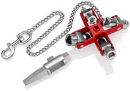 KNIPEX 00 11 06 V01 Universal Key "Construction" for all standard cabinets and shut-off systems 96 mm