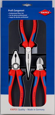 KNIPEX 00 20 11 Assembly Set 1 x 03 02 180, 1 x 26 12 200, 1 x 70 02 160 