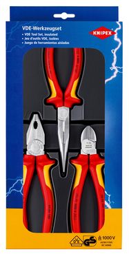 KNIPEX 00 20 12 Electro Set 1 x 03 06 180, 1 x 26 16 200, 1 x 70 06 160 