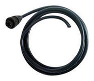 CIRCULAR CABLE CORD, 3POS PLUG, 2M, BLK