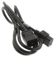 POWER CORD, IEC320-C20, 2.5M, 16A, BLACK