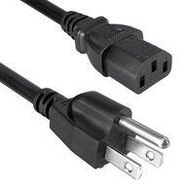 POWER CORD, JIS 8303-IEC C13, 2.5M, 12A