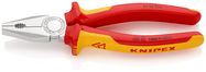 KNIPEX 03 06 200 Combination Pliers insulated with multi-component grips, VDE-tested chrome-plated 200 mm