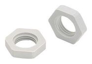 METRIC COUNTER NUT, M16 X 1.5MM, POLYAMIDE, LT GRAY, MGM 16 03AH6829