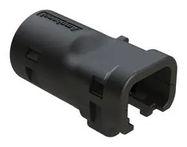 BACKSHELL, PLUG CONN, 2POS, 180DEG, BLK