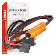 LED Canbus relay resistor 6Ω 50W H7 plug and socket AMIO-04089, AMiO