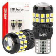 LED CANBUS bulbs T10 W5W 27SMD 2016 White 12V/24V AMIO-04258, AMiO