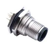 SENSOR CONN, M12, PLUG, 3POS, PCB