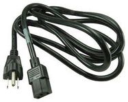 POWER CORD NEMA5-15P/IEC, 7.5FT, 13A BLACK