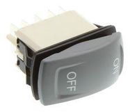 ROCKER SWITCH, DPDT, 10A, 24VDC, GREY