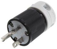 PWR ENTRY PLUG, NEMA 5-20P, 20A, BLK/WHT