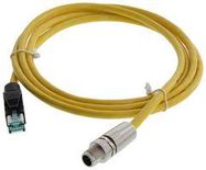 SENSOR CORD, M12 PLUG-RJ45 PLUG, 6.6FT