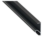 LED profile for furniture Q18, black anodized, 2.02m, LUMINES