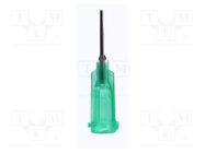 Needle: steel; 1.5"; Size: 18; straight; Mounting: Luer Lock METCAL