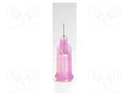 Needle: steel; 0.25"; Size: 30; straight; Mounting: Luer Lock METCAL