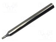 Tip; chisel,elongated; 2.5mm; 421°C; for soldering station METCAL