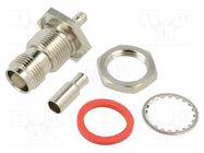 Connector: TNC; socket; female; straight; 50Ω; crimped; gold-plated AMPHENOL RF