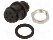 Connector: circular; 620; 63V; PIN: 5; socket; female; soldering 