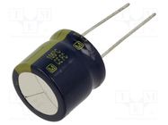 Capacitor: electrolytic; low ESR; THT; 120uF; 100VDC; Ø16x15mm PANASONIC