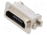 Connector: USB B micro; socket; SMT; PIN: 5; horizontal; USB 2.0 GCT