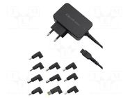 Power supply: switching; mains,universal,plug-in; 19VDC,; 3.42A QOLTEC
