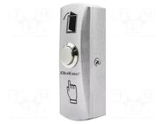 Exit button; wall mount; IP20; DC load @R: 3A/36VDC; aluminium QOLTEC