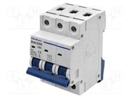 Circuit breaker; 63A; Poles: 3; for DIN rail mounting; Charact: C QOLTEC